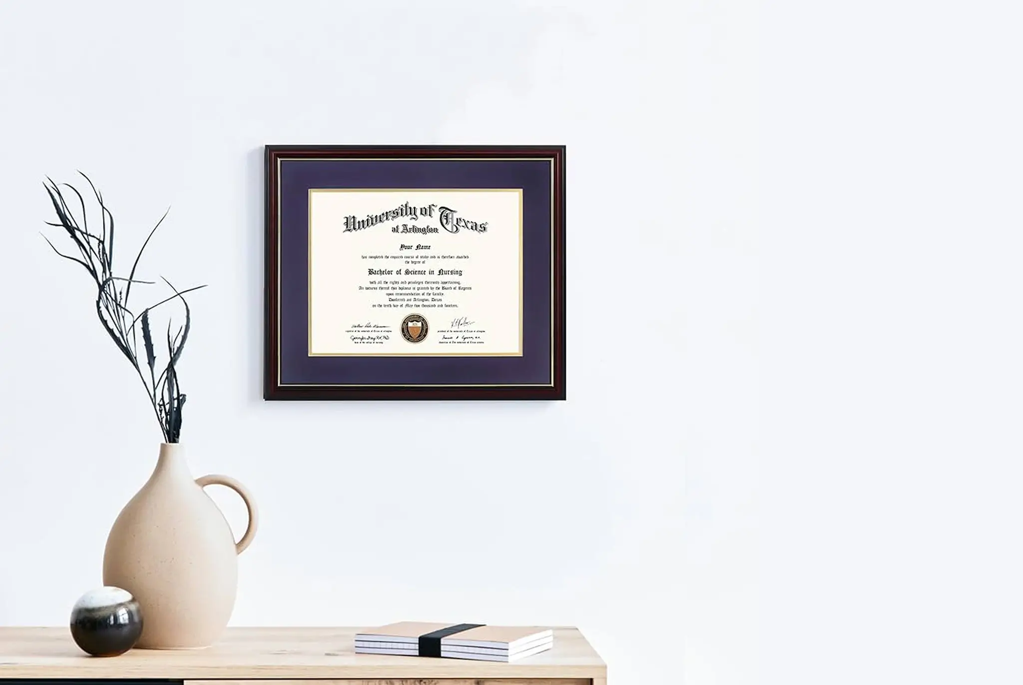 Certificate mockup 4, landscape orientation, US_Letter size