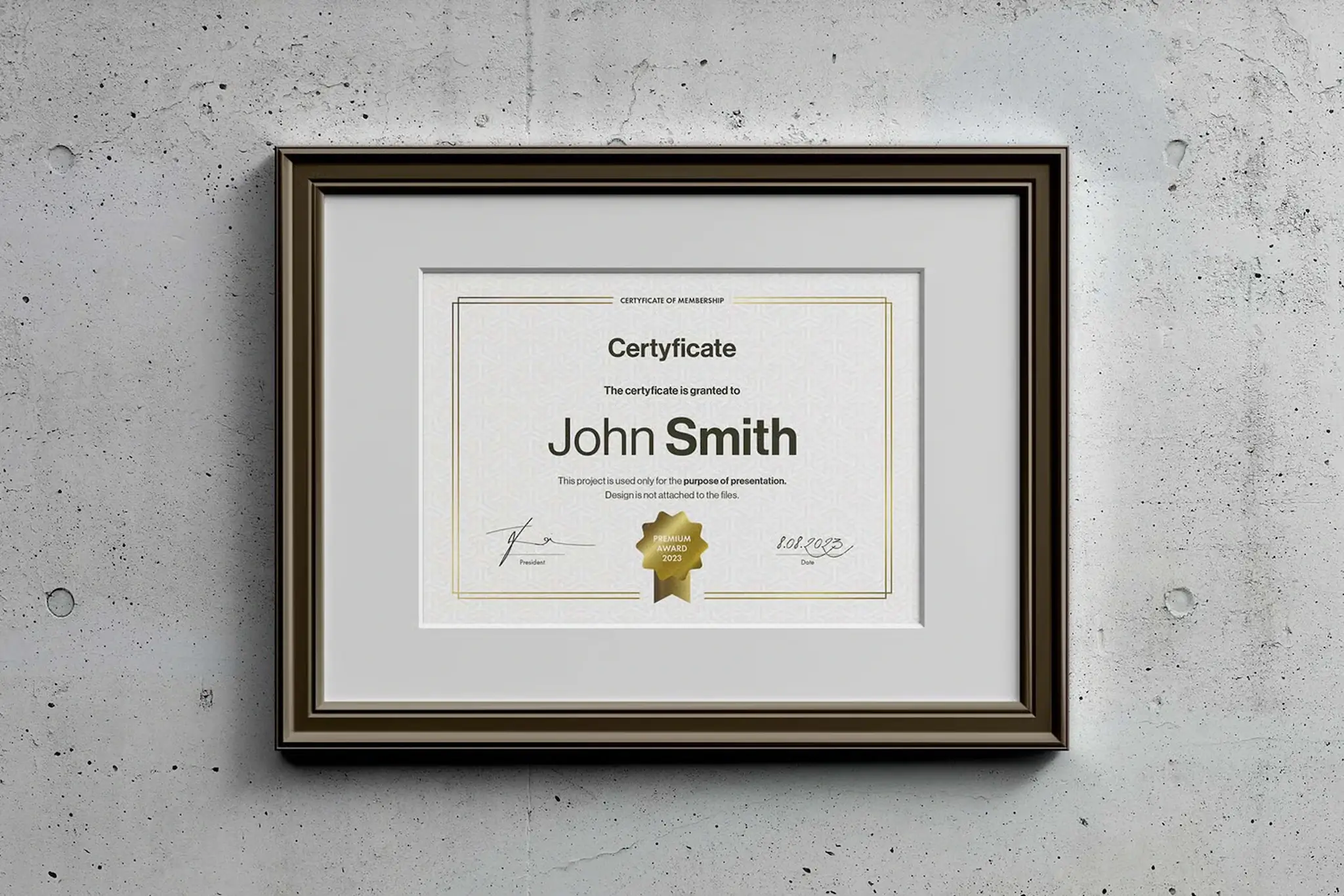 Certificate mockup 2