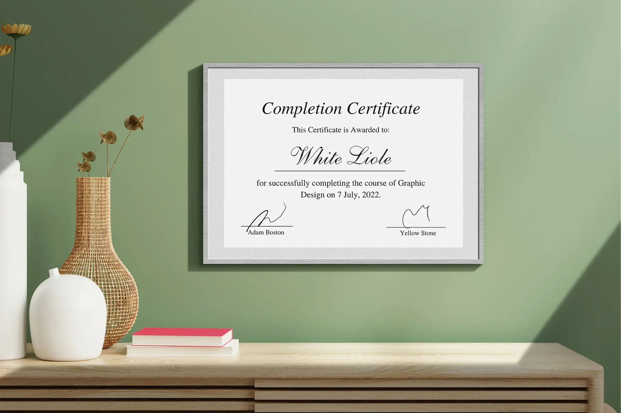 Certificate mockup 3