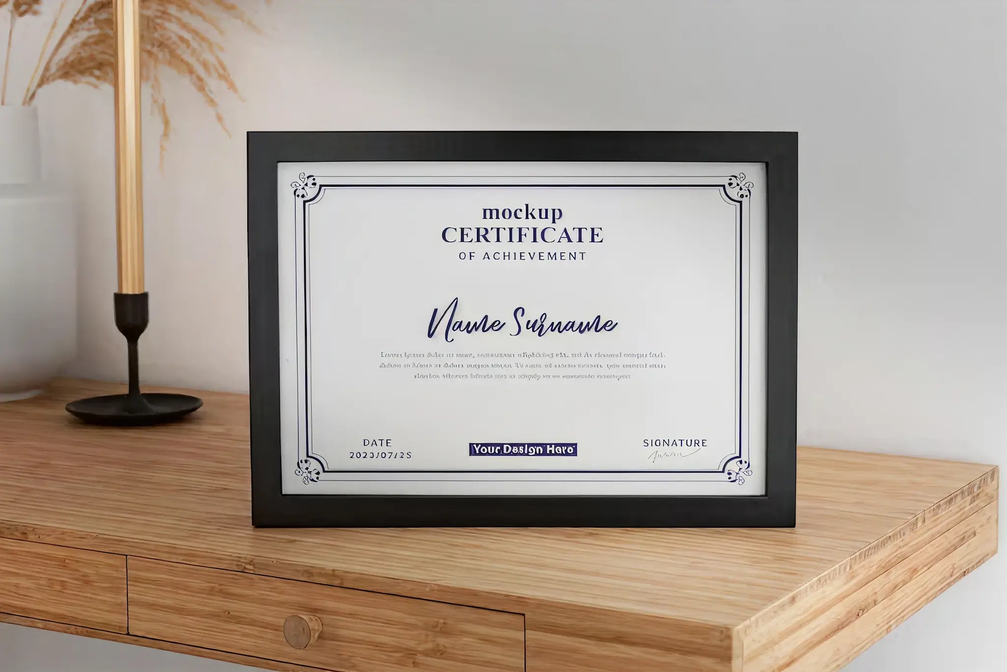 Certificate mockup 4